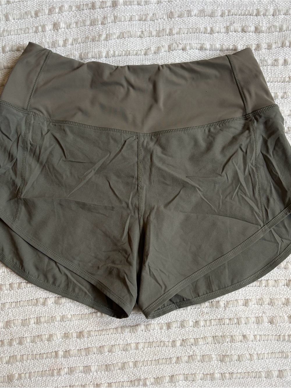 Sunzel Dark Green Athletic Pull On High Waisted Lined Shorts Size Women’s 6